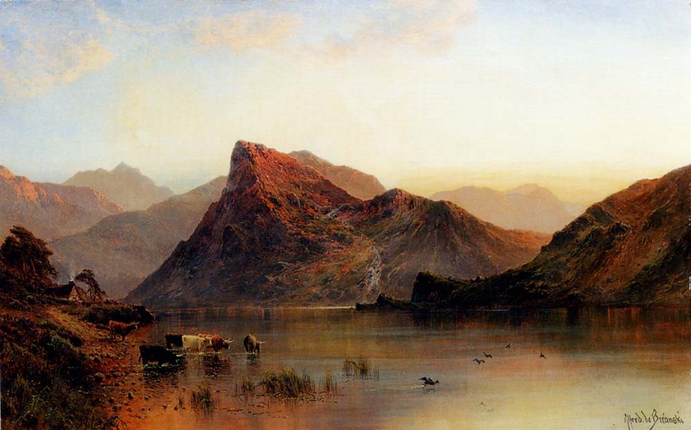 Alfred de Breanski The Glydwr Mountains, Snowdon Valley, Wales